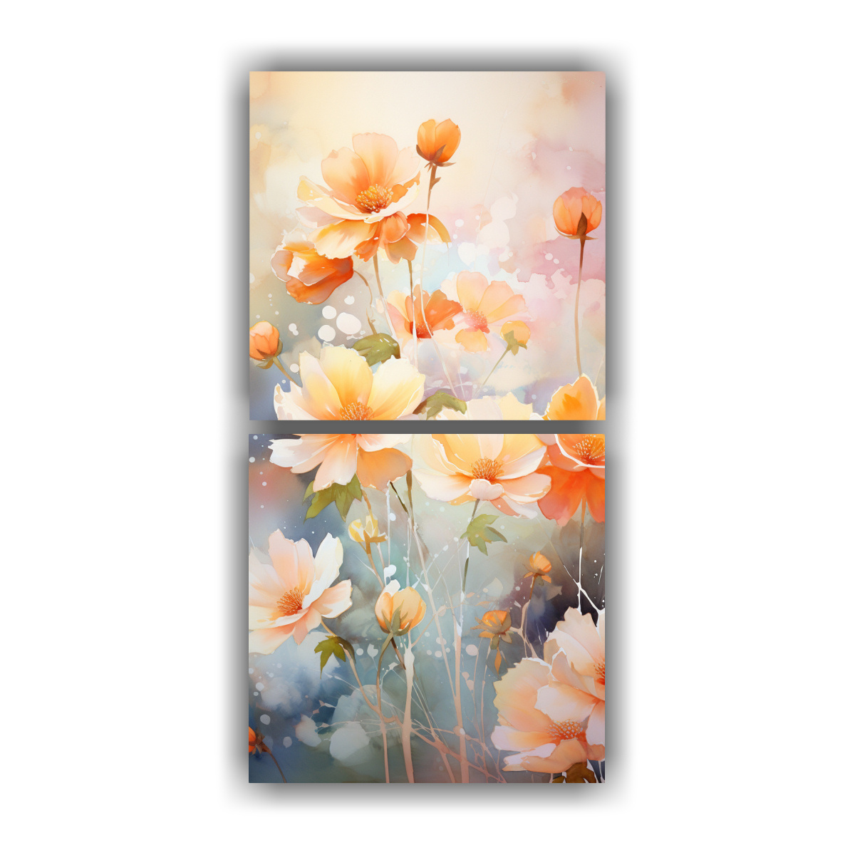 pinturas-de-decoraci-n-de-belleza-natural-en-amarillo-y-naranja-para-pascua-o-nochebuena-