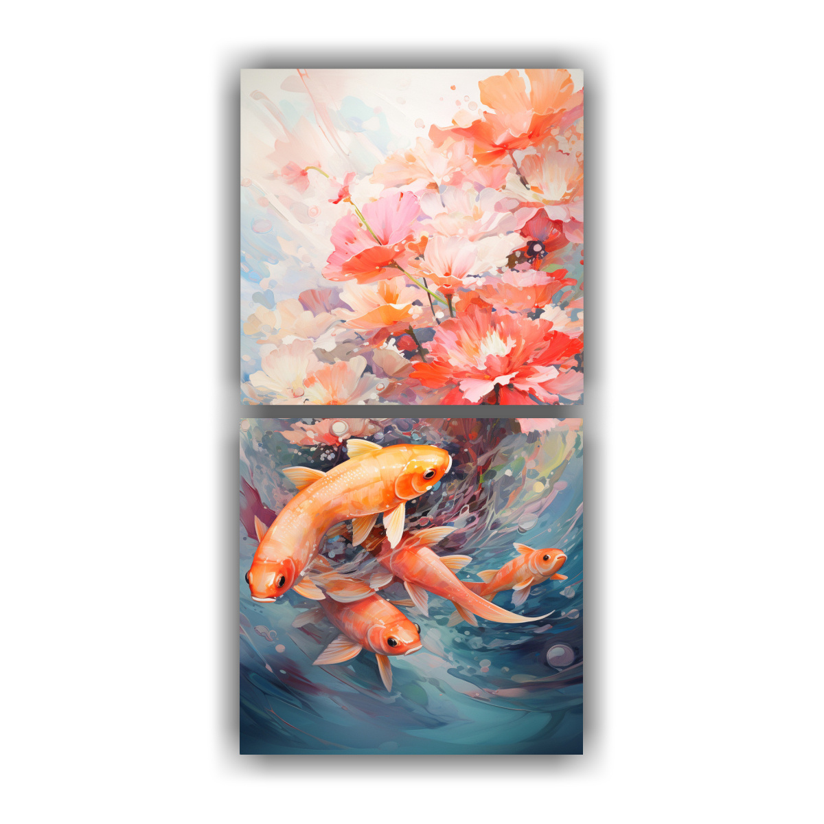 pinturas-de-pared-con-alta-calidad-para-comedor-lirios-acu-ticos-y-peces-nadando-