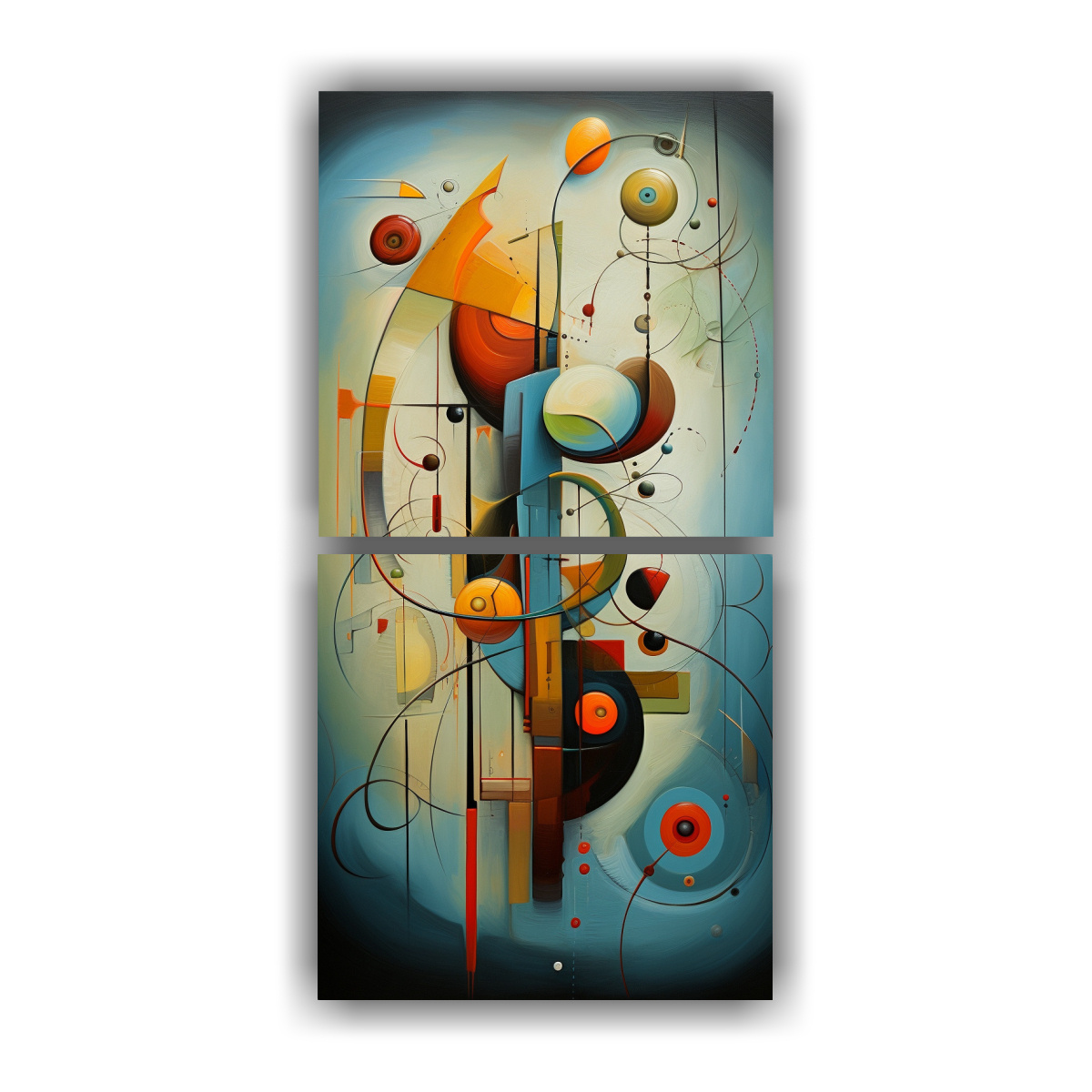 pinturas-de-rostros-abstractos-modernos-en-dos-lienzos-con-imagen-sim-trica