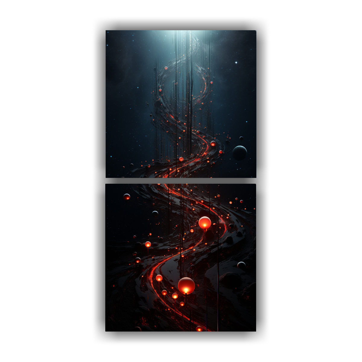 pinturas-decorativas-abstractas-de-viajes-interestelares-estrellados