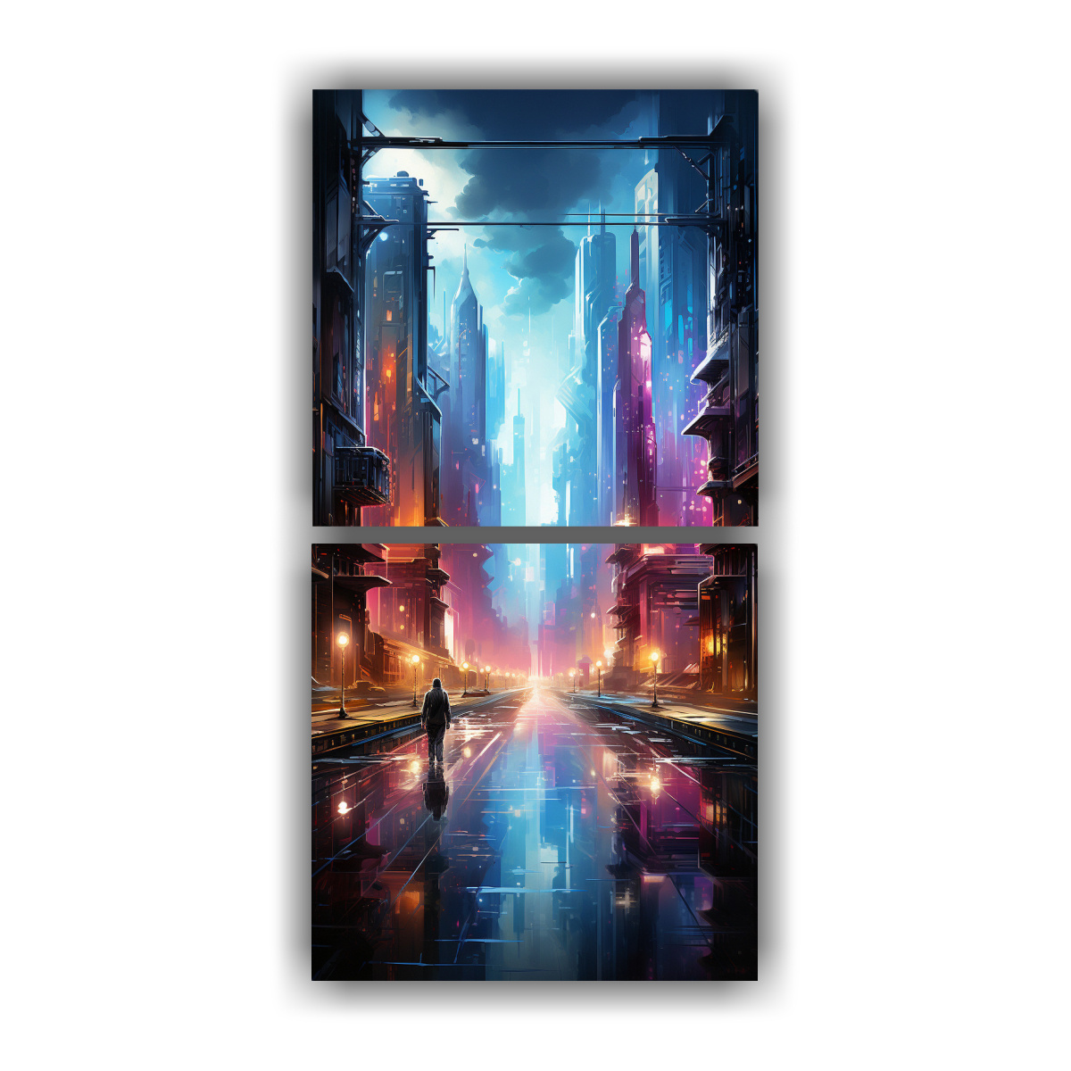 pinturas-decorativas-abstractas-espectaculares-de-dos-artes-con-toque-futurista