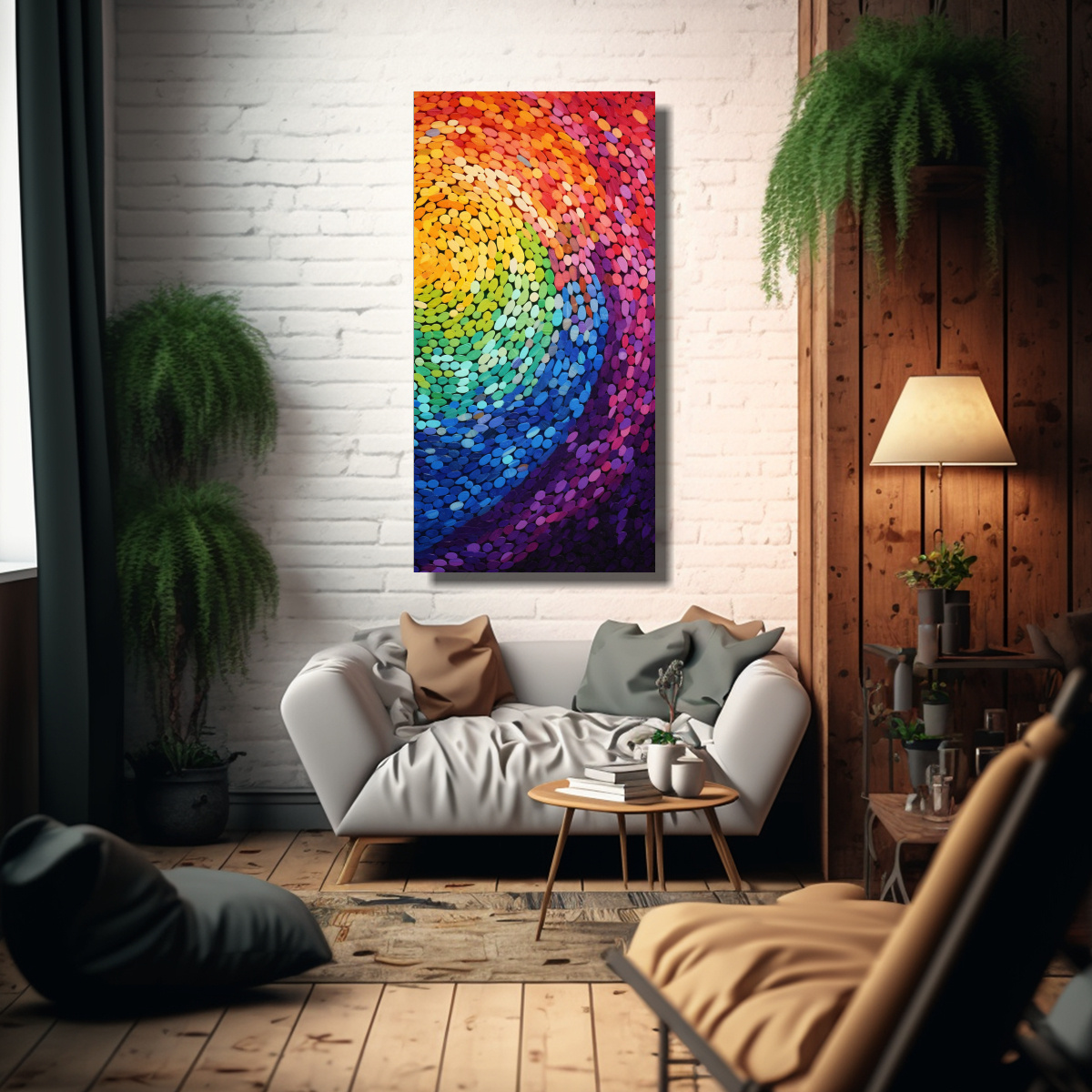 pinturas-decorativas-con-fusi-n-abstracta-de-puntillismo-y-vibrante-arco-ris-de-colores-1