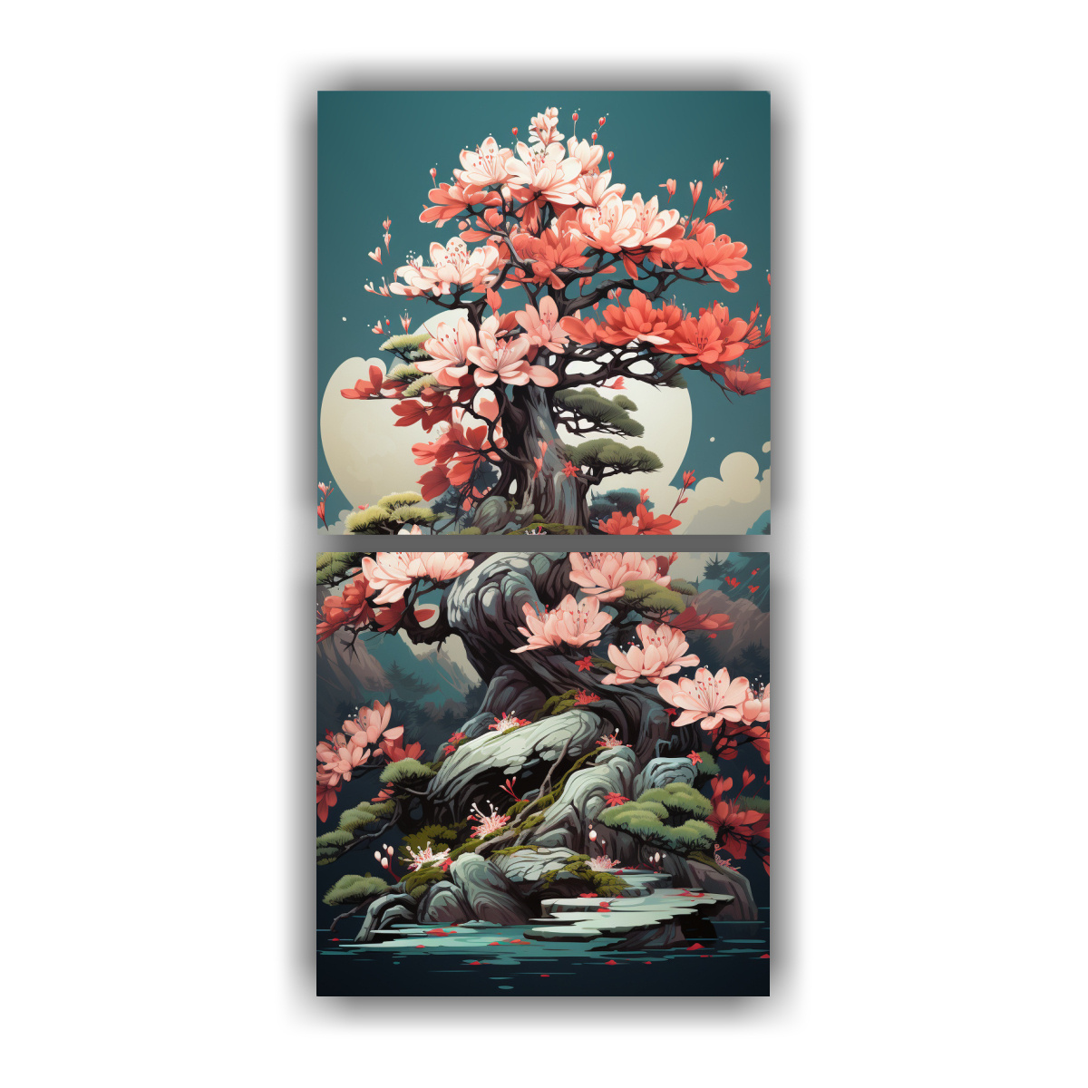 pinturas-decorativas-d-ptico-de-figuras-de-un-rbol-de-bons-i-de-abeto-en-colores-apagados-con-atmosfera-neonoir