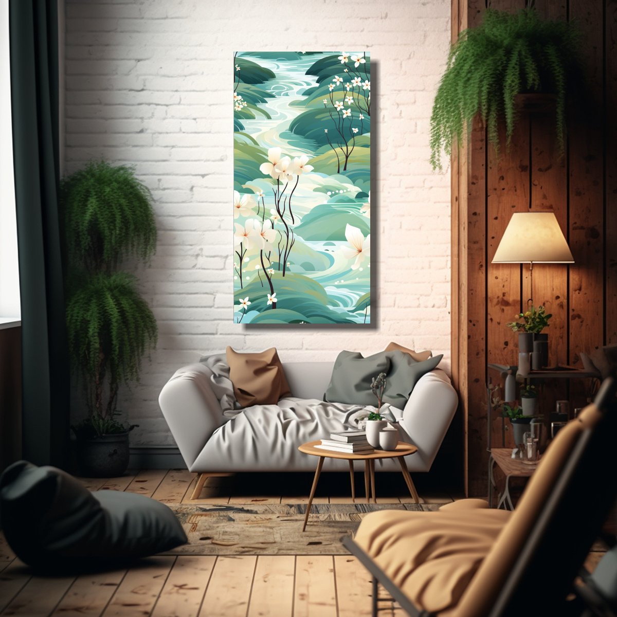 pinturas-decorativas-de-arte-abstracto-y-representaci-n-de-cascada-calmante-1