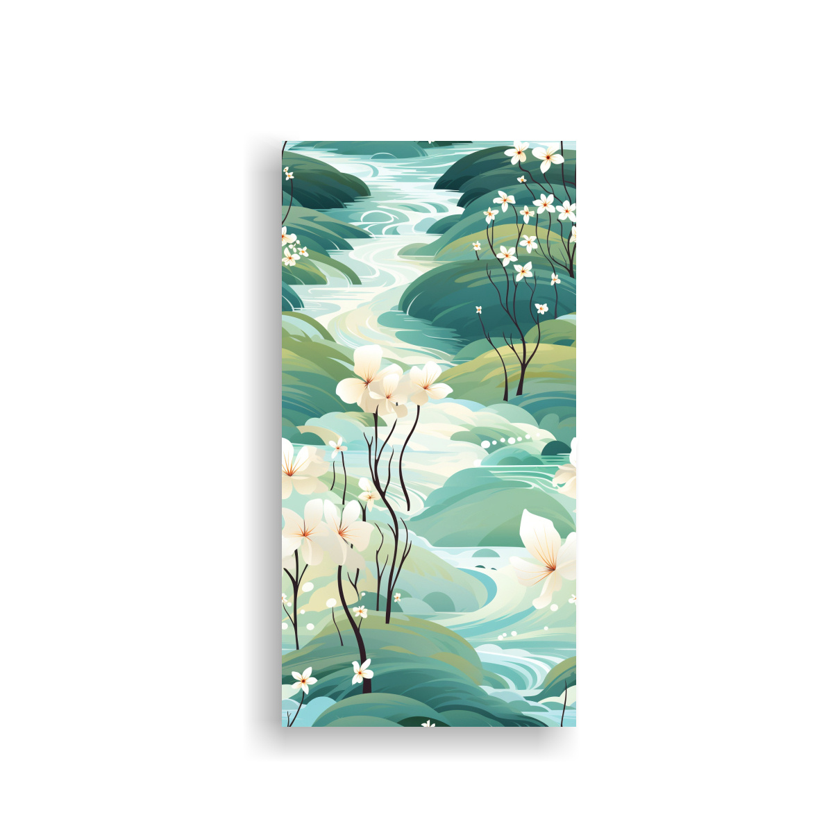 pinturas-decorativas-de-arte-abstracto-y-representaci-n-de-cascada-calmante