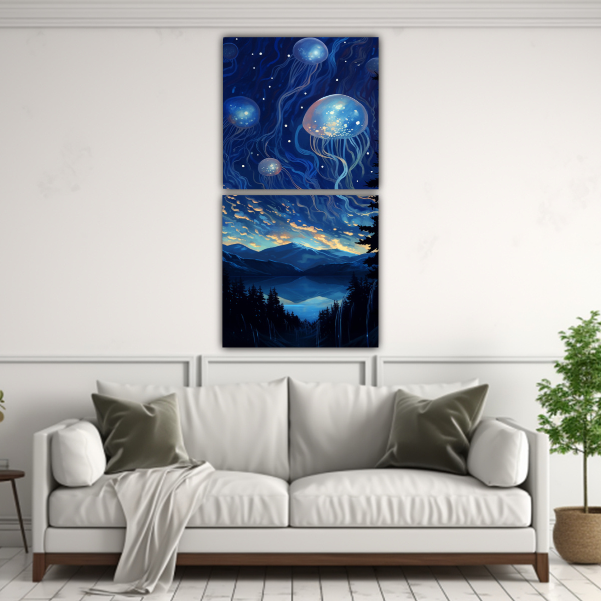 pinturas-decorativas-de-dos-cuadros-noche-estrellada-pero-hecha-con-medusas-riqueza-visual-1-1