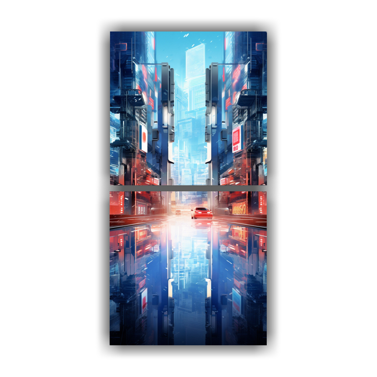 pinturas-decorativas-de-fantas-a-abstracta-de-metr-polis-futurista