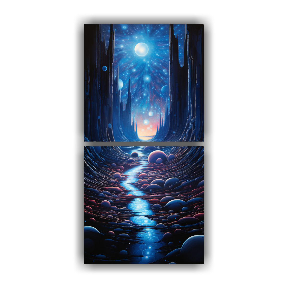 pinturas-decorativas-de-oficina-viaje-abstracto-a-trav-s-de-agujeros-de-gusano-c-smicos