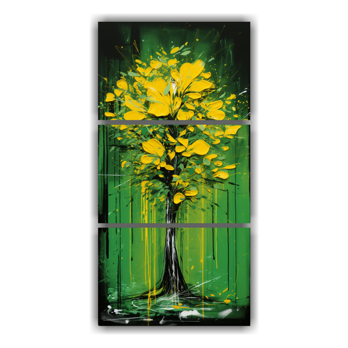 pinturas-decorativas-de-rbol-de-baniano-en-amarillo-y-verde-con-intenso-patr-n-visual-