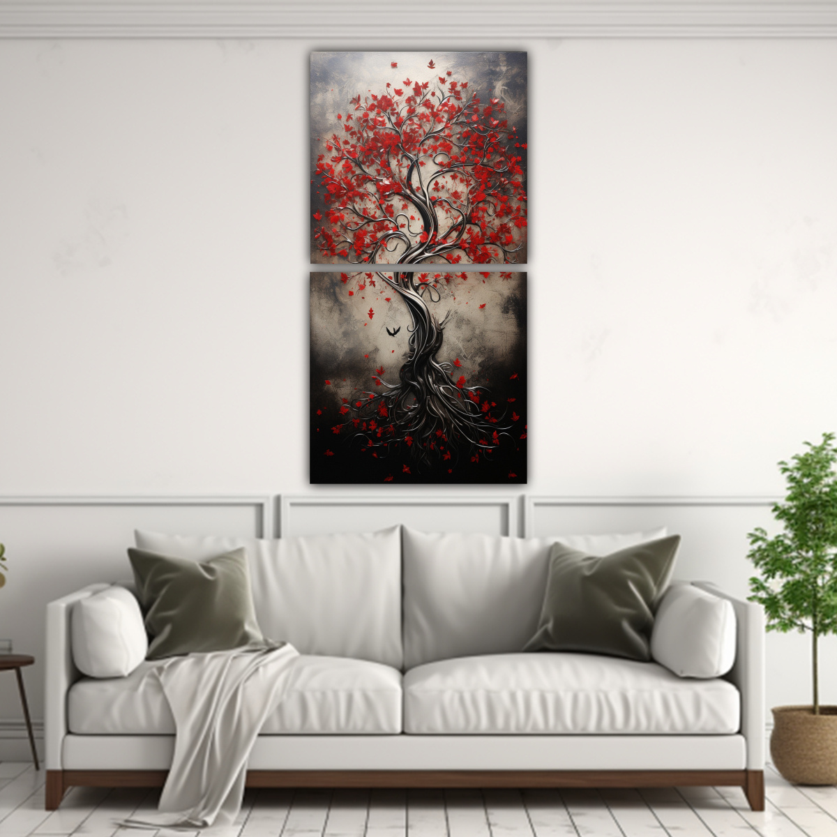pinturas-decorativas-de-rbol-en-rojo-y-plateado-conjunto-de-2-lienzos-1