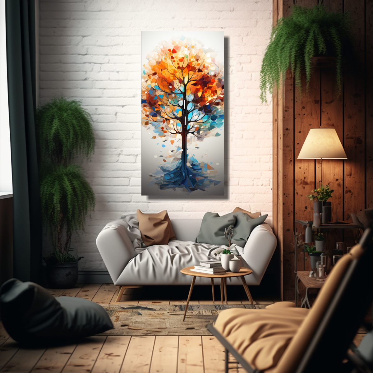 pinturas-decorativas-de-rboles-geom-tricos-puramente-brillantes-y-luminosos-en-estilo-de-arte-moderno-fant-stico-1