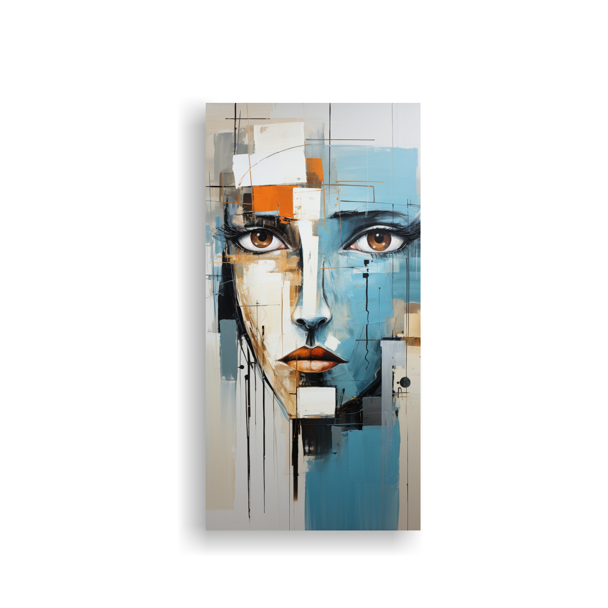 pinturas-decorativas-de-rostro-de-robot-de-expresionismo-abstracto-por-helen-frankenth-