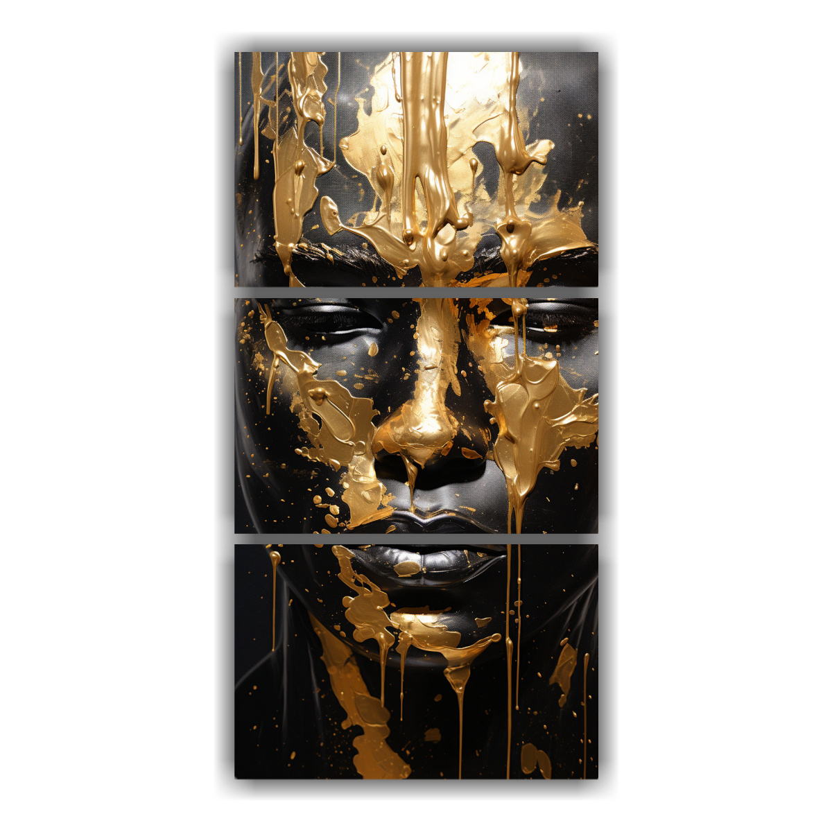 pinturas-decorativas-de-tela-movimiento-facial-y-salpicaduras-doradas-