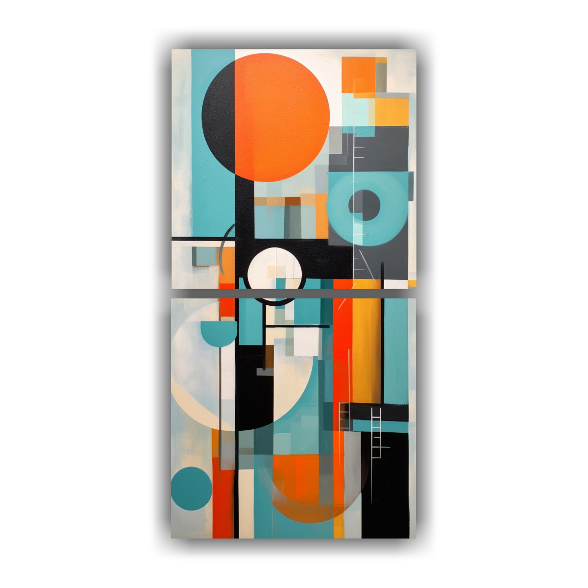 pinturas-decorativas-dos-cuadros-vanguardia-combinaci-n-estilo-steve-eisenberg-op-art-paintings-en-londres-al-estilo-turquesa