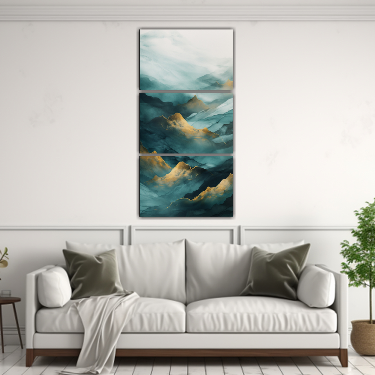 pinturas-decorativas-efecto-visual-escena-monta-osa-noruega-en-verde-azulado-y-dorado-1