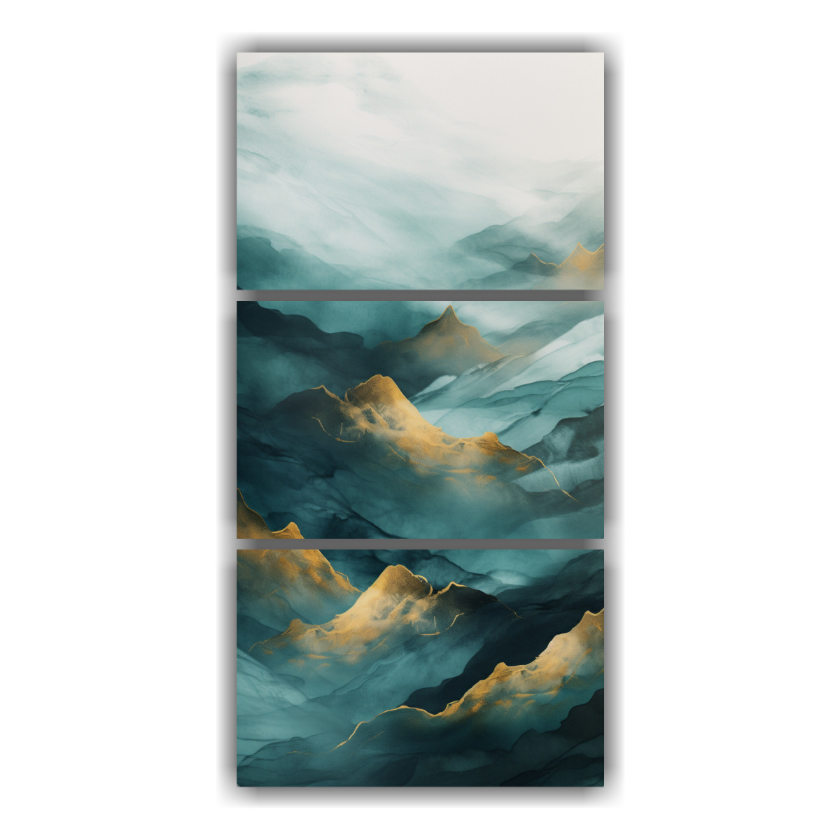 pinturas-decorativas-efecto-visual-escena-monta-osa-noruega-en-verde-azulado-y-dorado