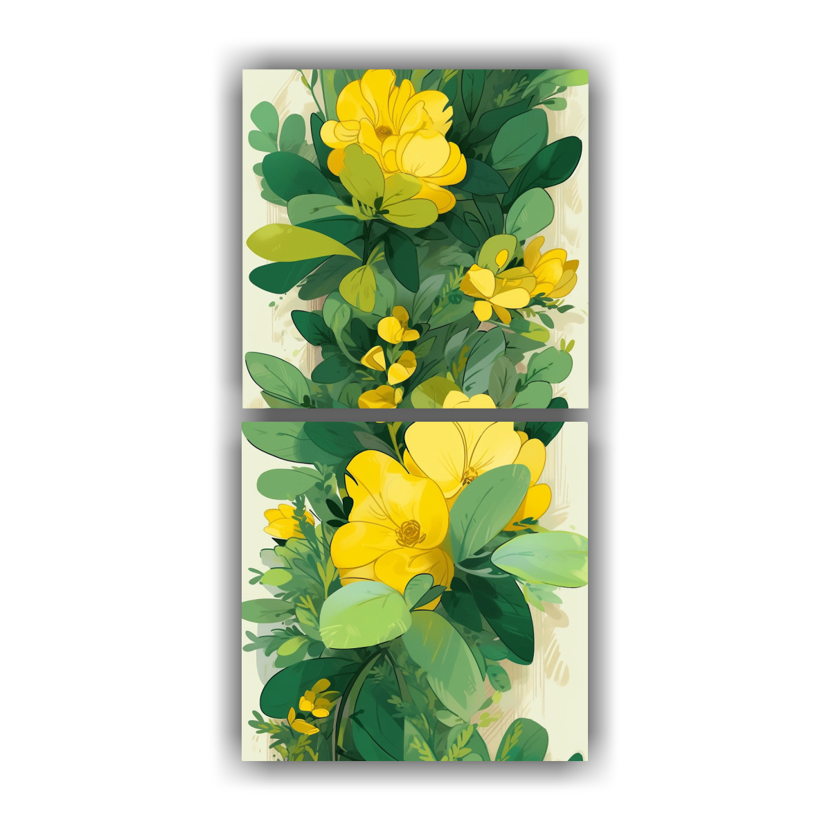 pinturas-decorativas-en-estilo-neonoir-con-atm-sfera-m-gica-de-colores-amarillo-y-verde-en-conjunto-de-2-composiciones