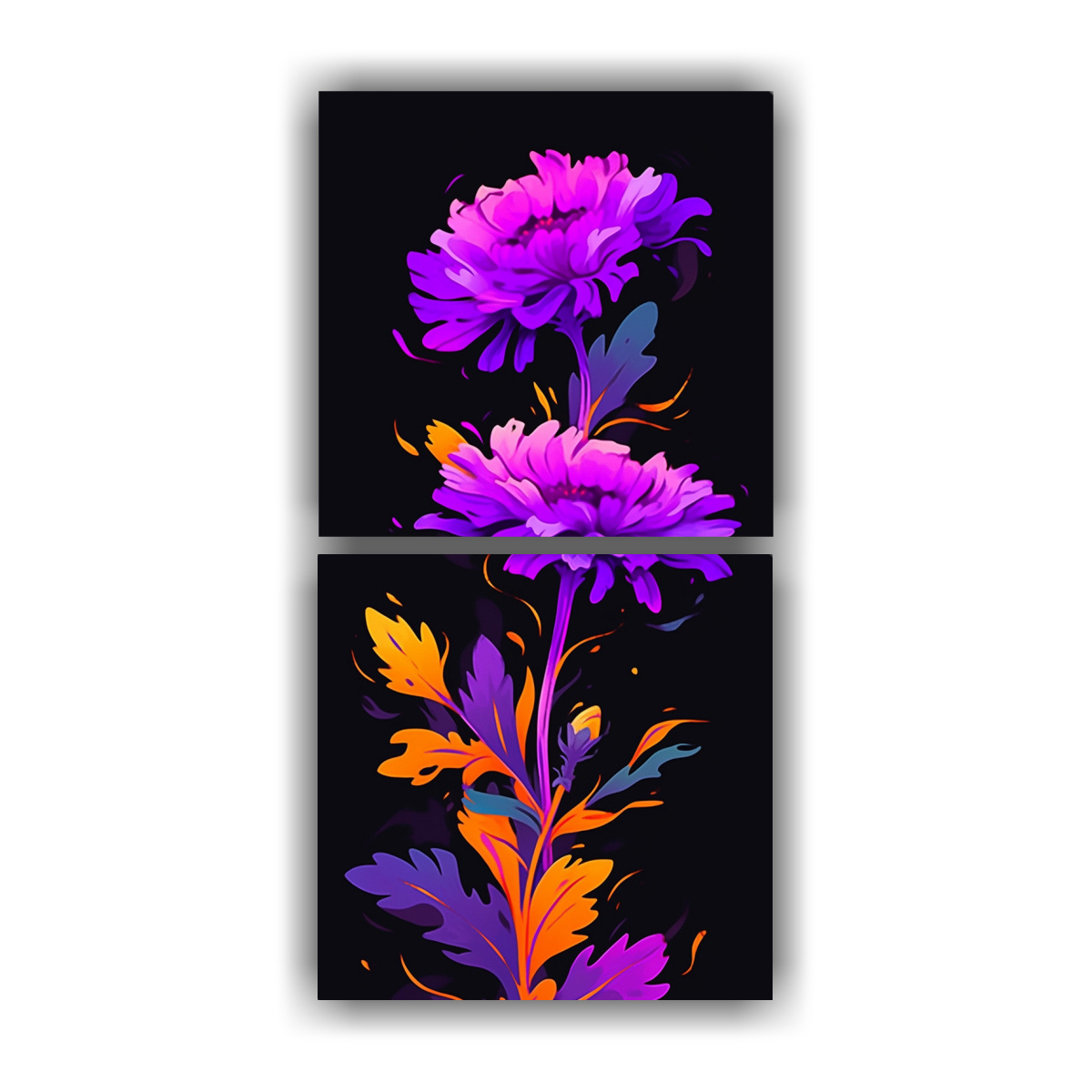 pinturas-decorativas-en-tonos-p-rpura-con-ambiente-neonoir-de-belleza-natural-en-cal-ndula-herbs-a-marigold-