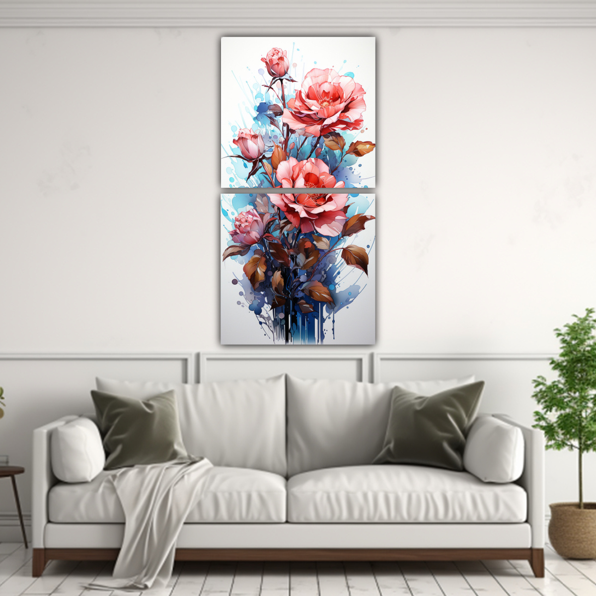 pinturas-decorativas-juveniles-en-bastidor-conceptual-en-tonos-rosa-y-turquesa-1