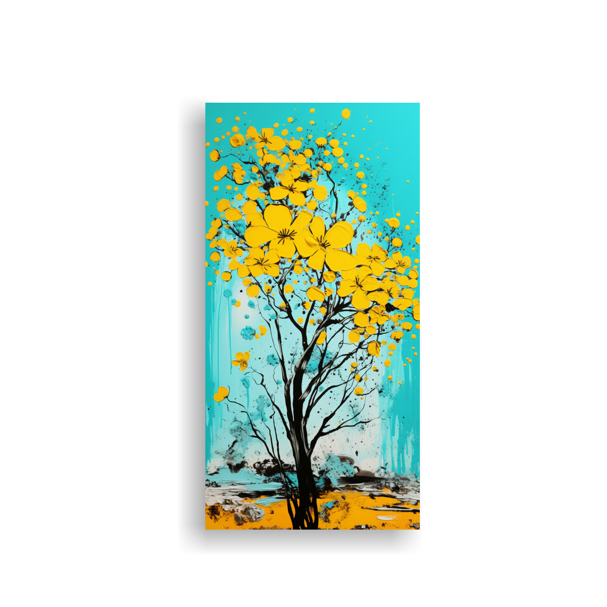 pinturas-decorativas-lienzo-fotogr-fico-rbol-en-amarillo-y-turquesa-en-paisajes-de-sabana-y-desierto
