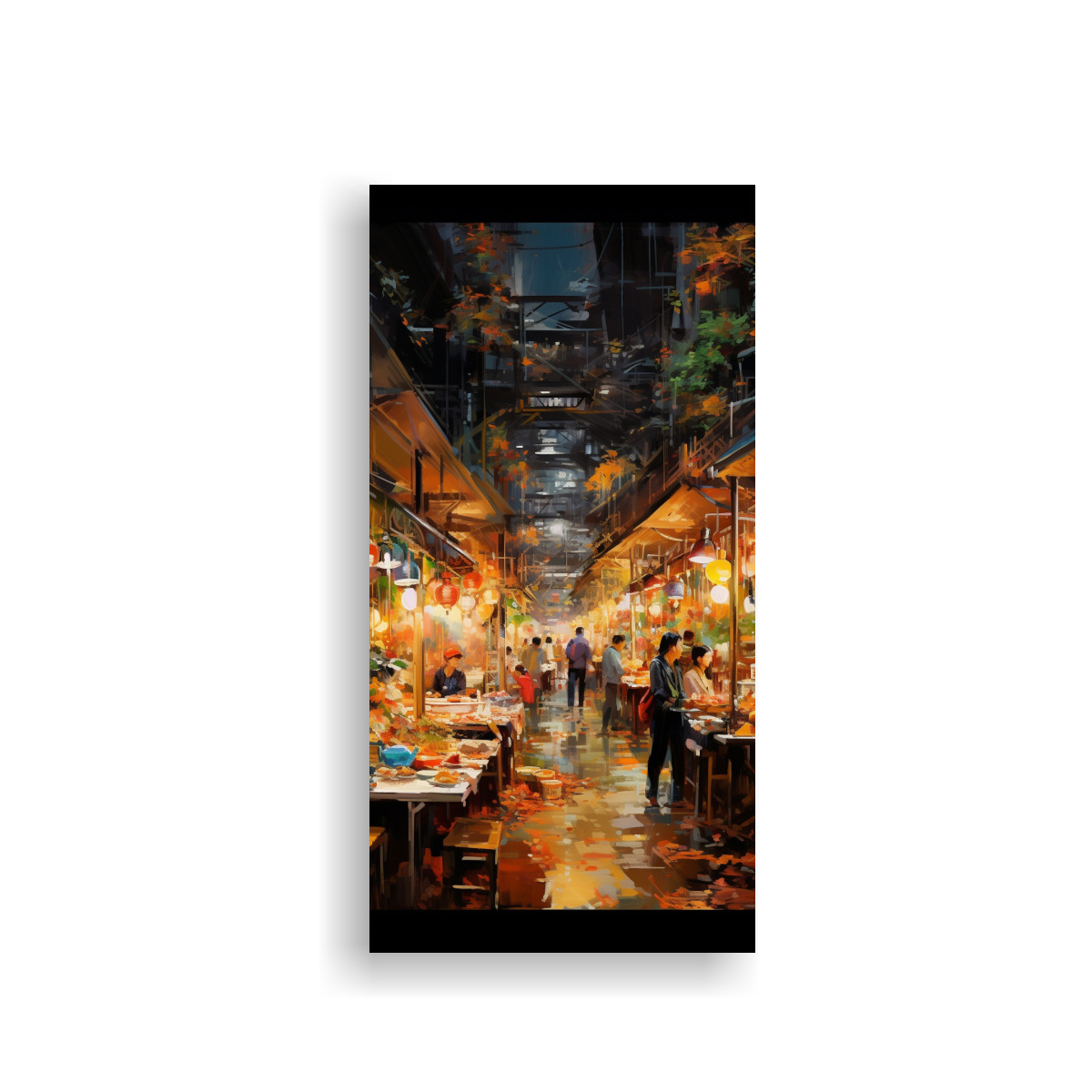 pinturas-decorativas-verticales-de-esencia-abstracta-de-un-bullicioso-mercado-nocturno-asi-tico