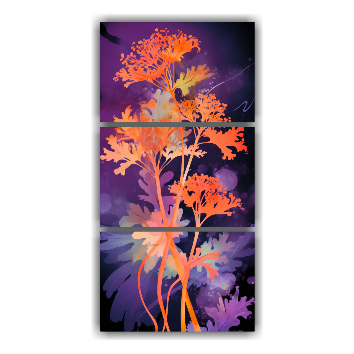 pinturas-detalladas-de-cilantro-en-morado-y-naranja-en-atm-sfera-neonoir