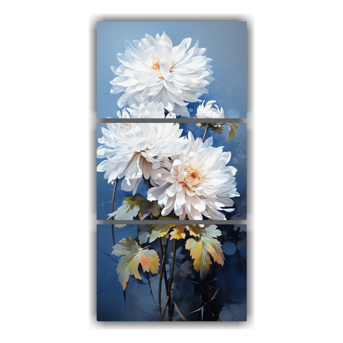 pinturas-en-bastidor-flores-de-crisantemos-blanco-y-negro-abstracto