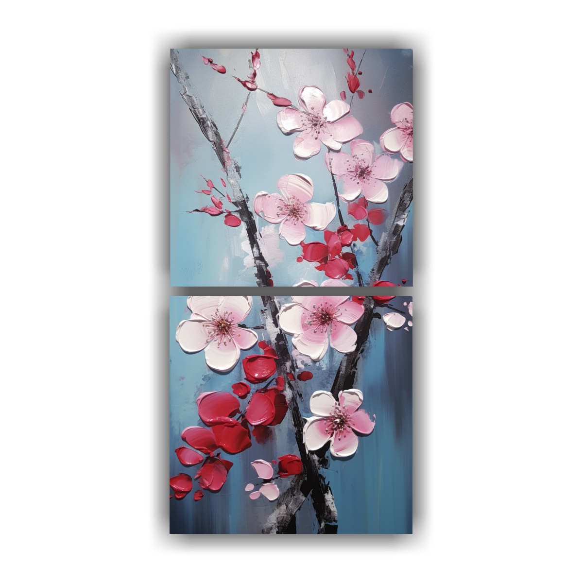 pinturas-en-lienzo-de-alta-calidad-efecto-visual-a-cerezos-en-flor-en-rojo-en-la-decoraci-n