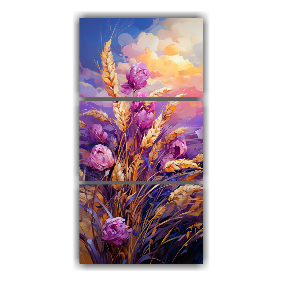 pinturas-surrealistas-de-grano-de-cebada-en-morado-y-dorado