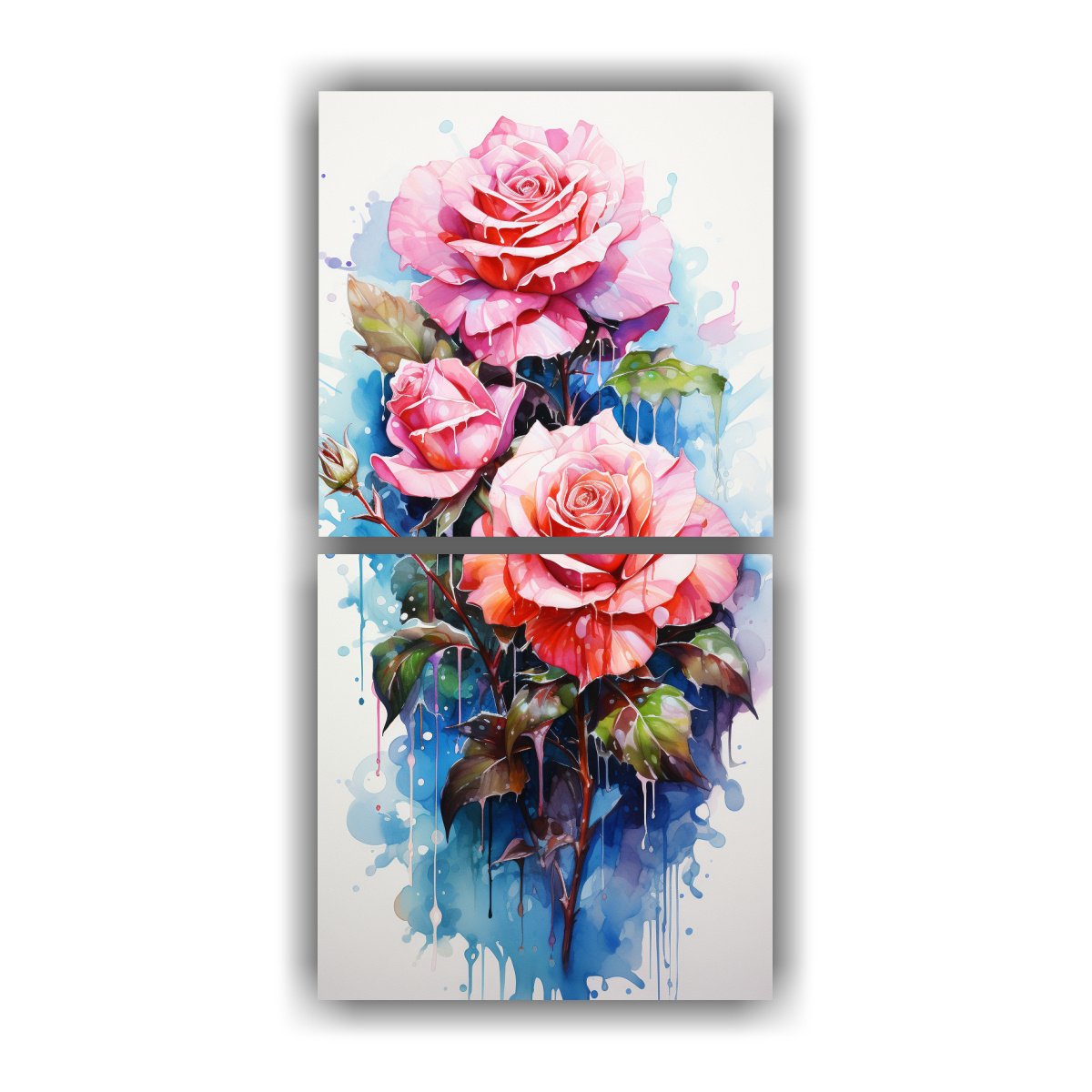 pinturas-vanguardia-detalles-intrincados-rosa-turquesa-y-rosado