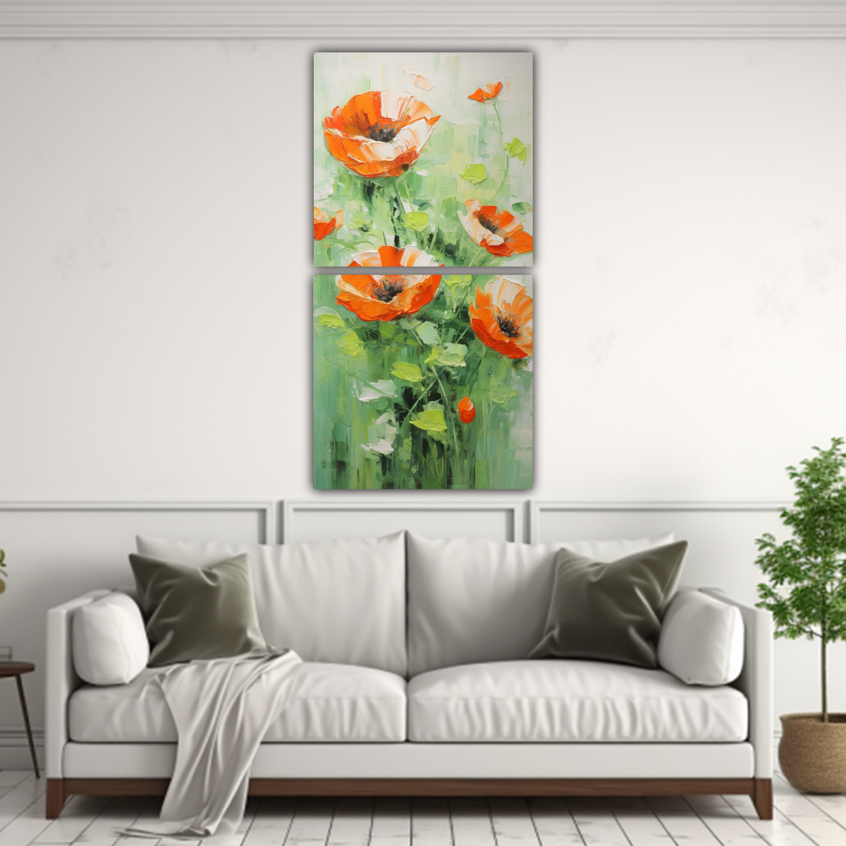 regalo-artes-tema-pintura-a-green-and-orange-colors-sobre-lienzo-1