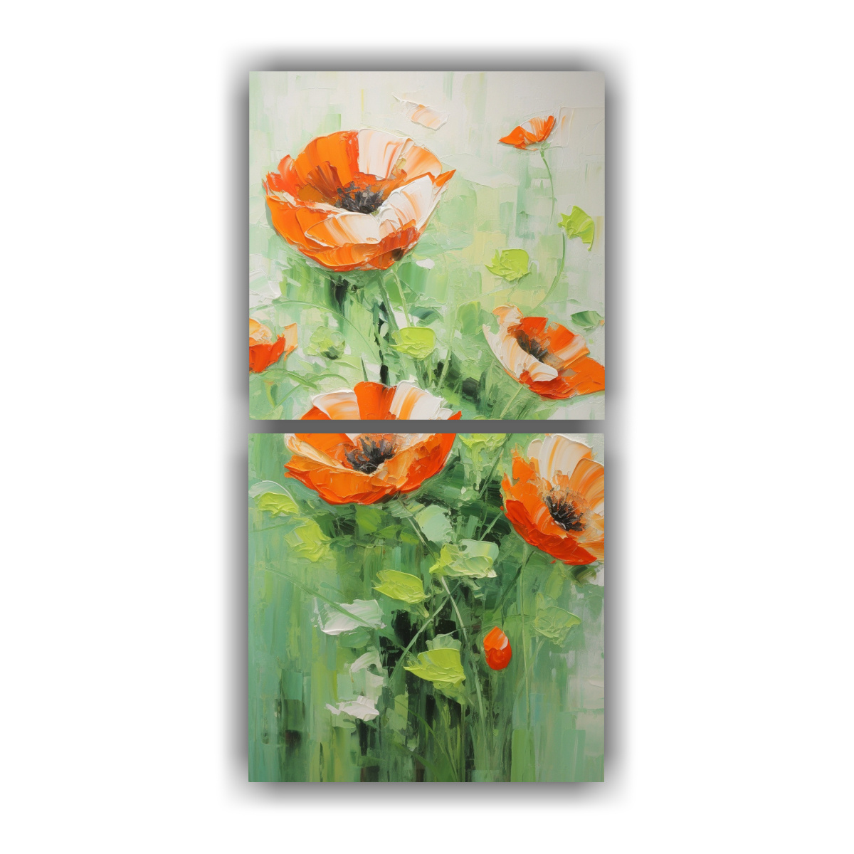 regalo-artes-tema-pintura-a-green-and-orange-colors-sobre-lienzo