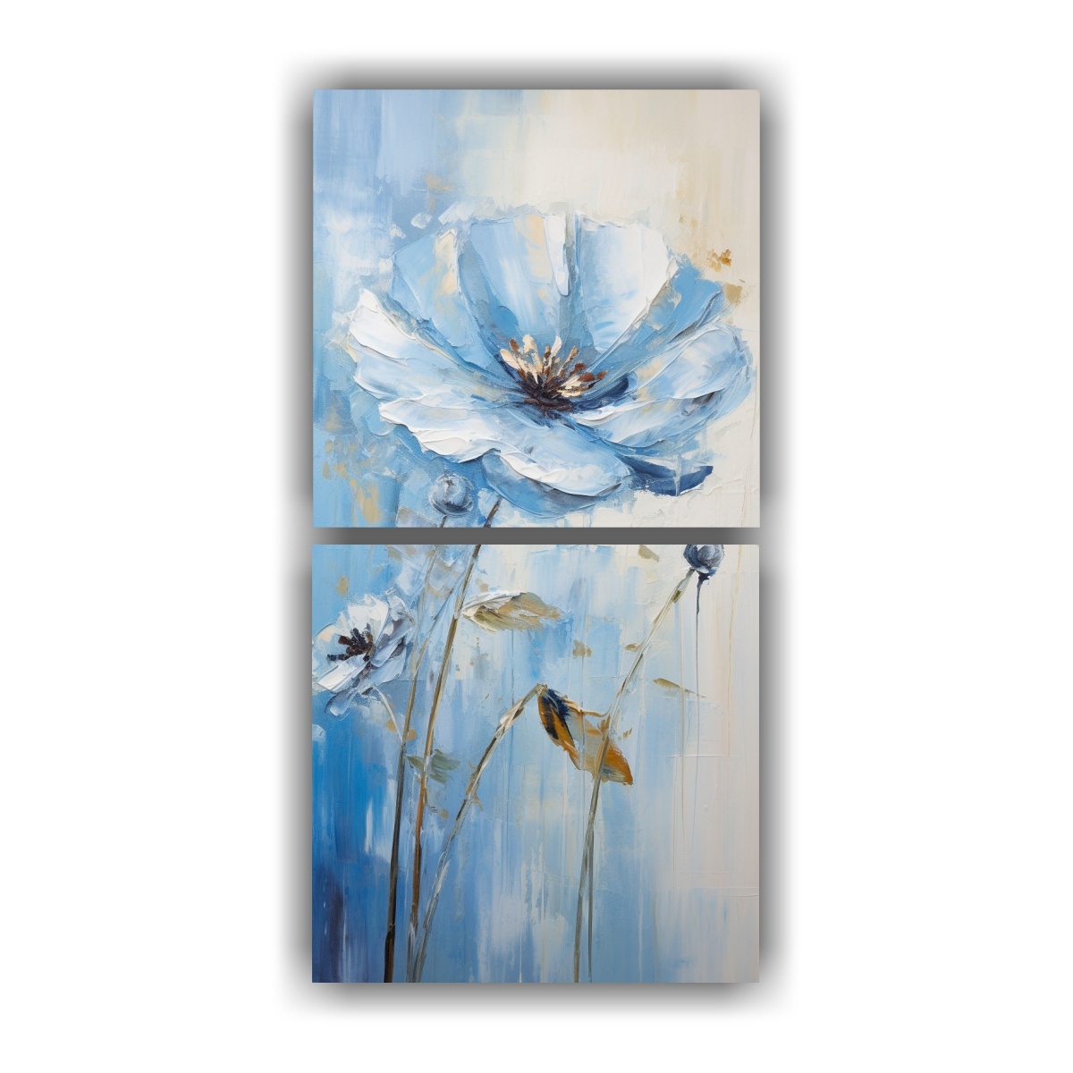 set-2-arte-pared-azul-flores-lienzo-estilo-exposici-n