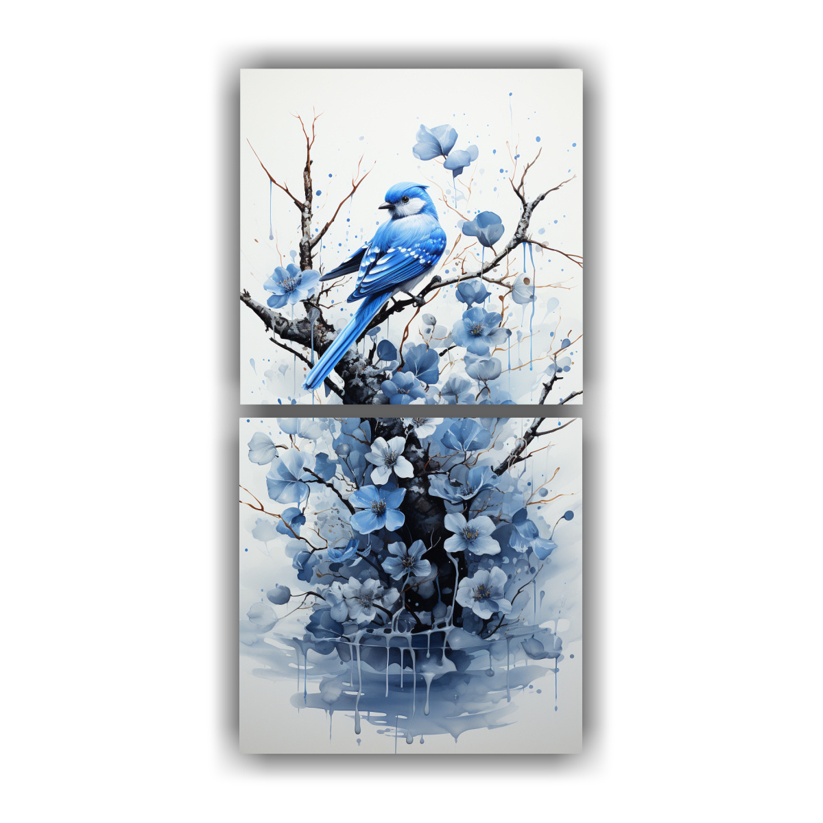 set-2-lienzos-patron-intenso-modernidad-rbol-bons-i-abedul-negro-y-azul-pintura-abstracta-