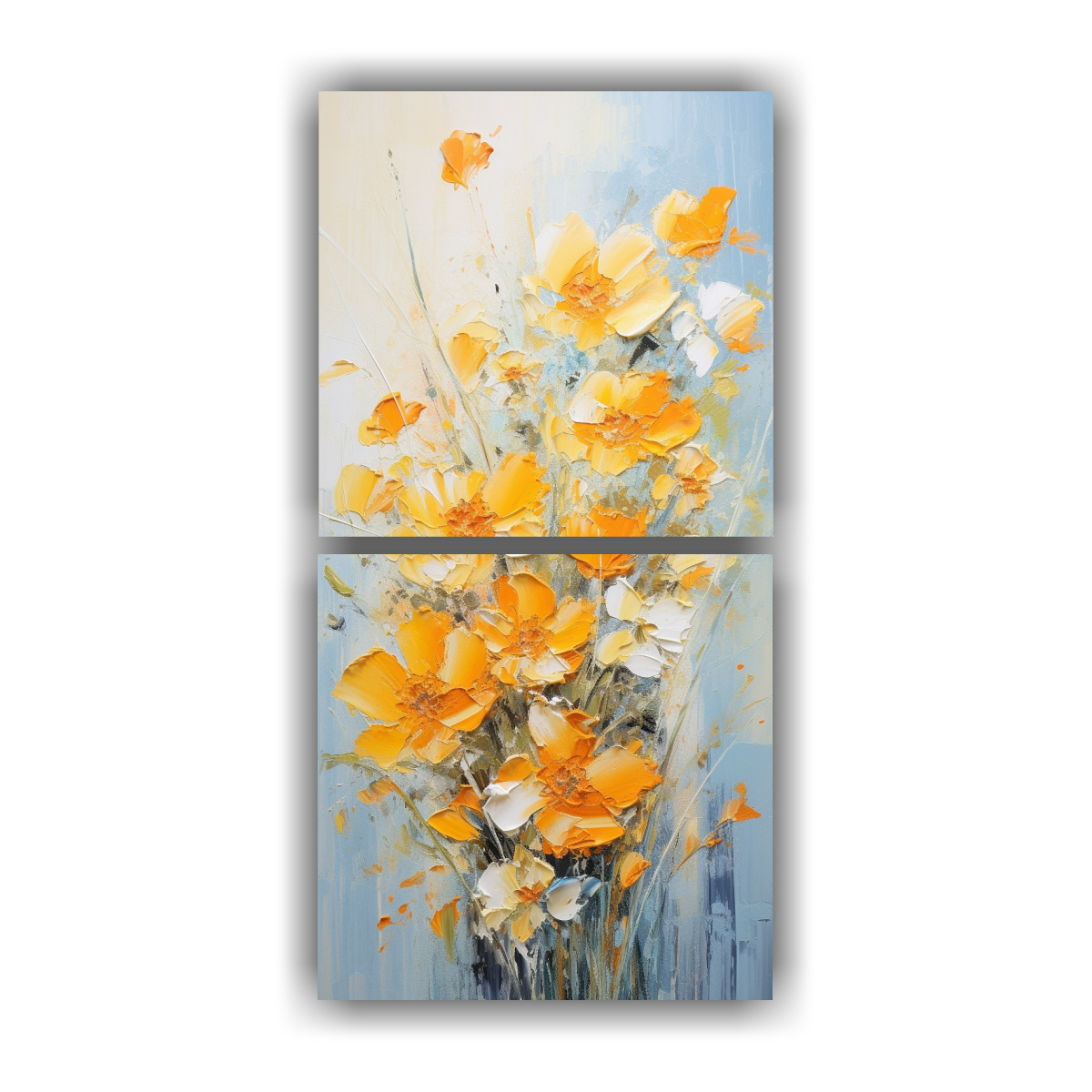 set-2-pinturas-decorativas-para-dormitorio-flores-amarillas-y-naranjas-en-lienzo