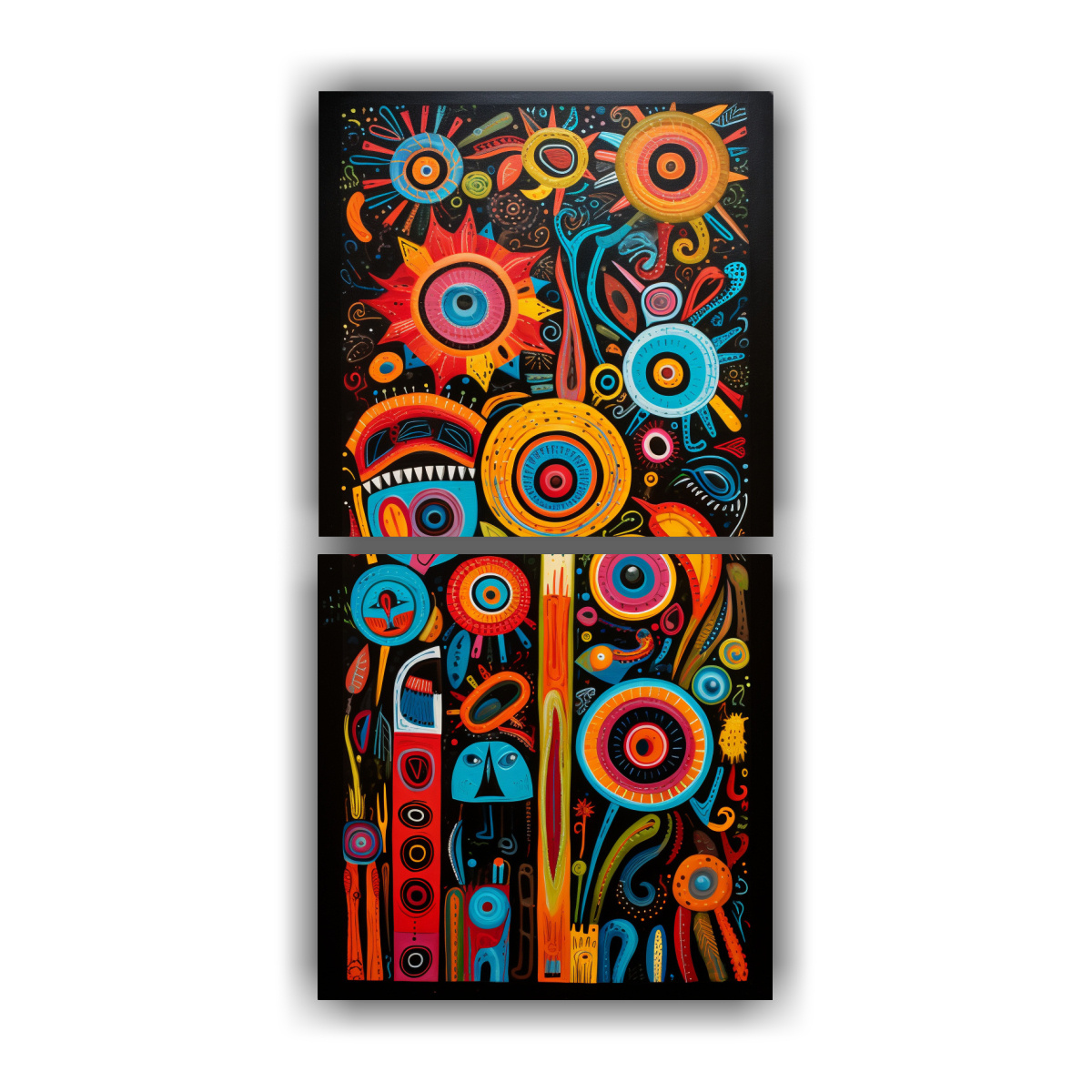 set-de-2-lienzos-dibujo-relieve-abstracto-reinterpretaci-n-del-arte-popular-mexicano-usando-pinturas-decorativas-