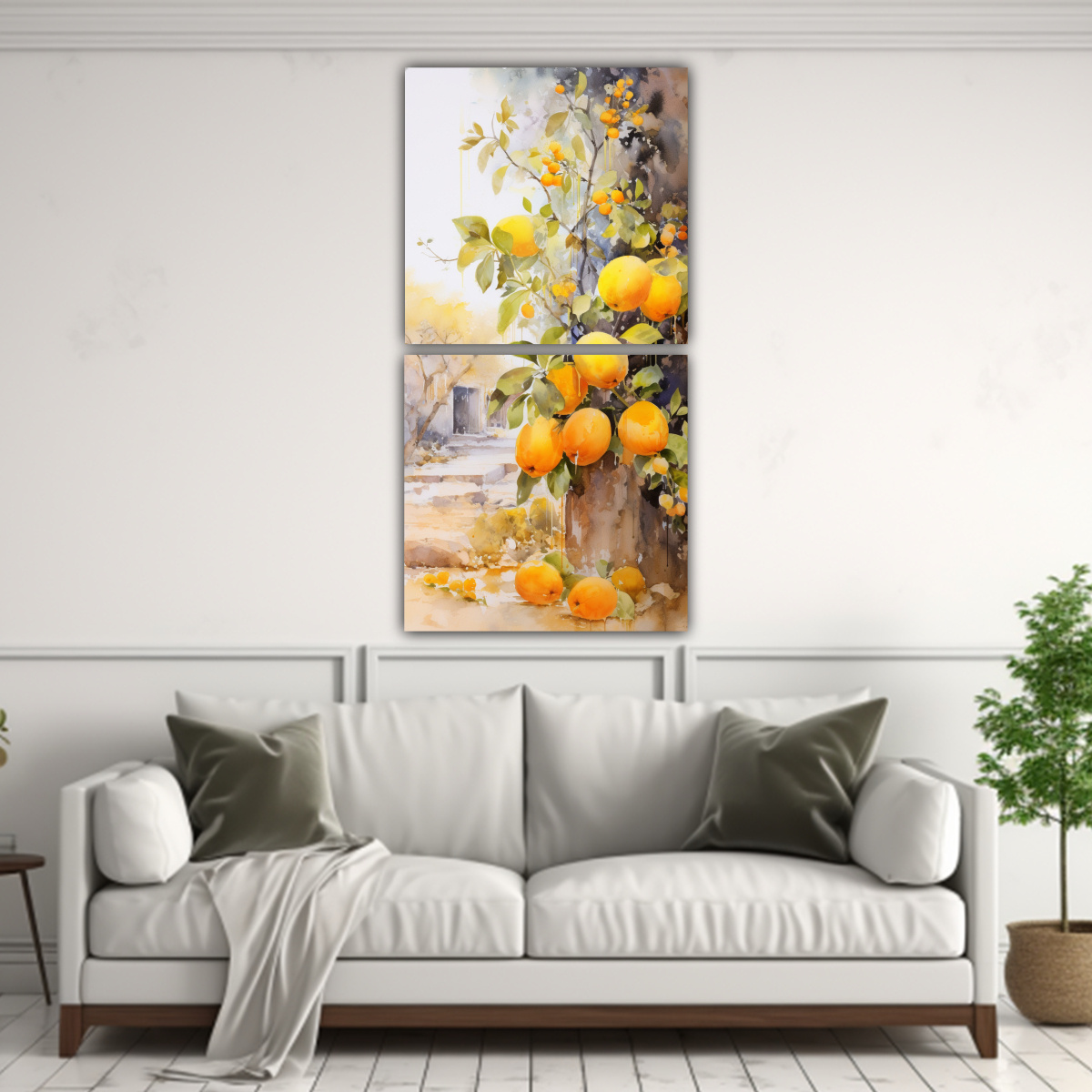 set-de-2-telas-en-bastidor-dise-o-interiores-rboles-frutales-colores-amarillos-pintura-abstracta-acuarela-1