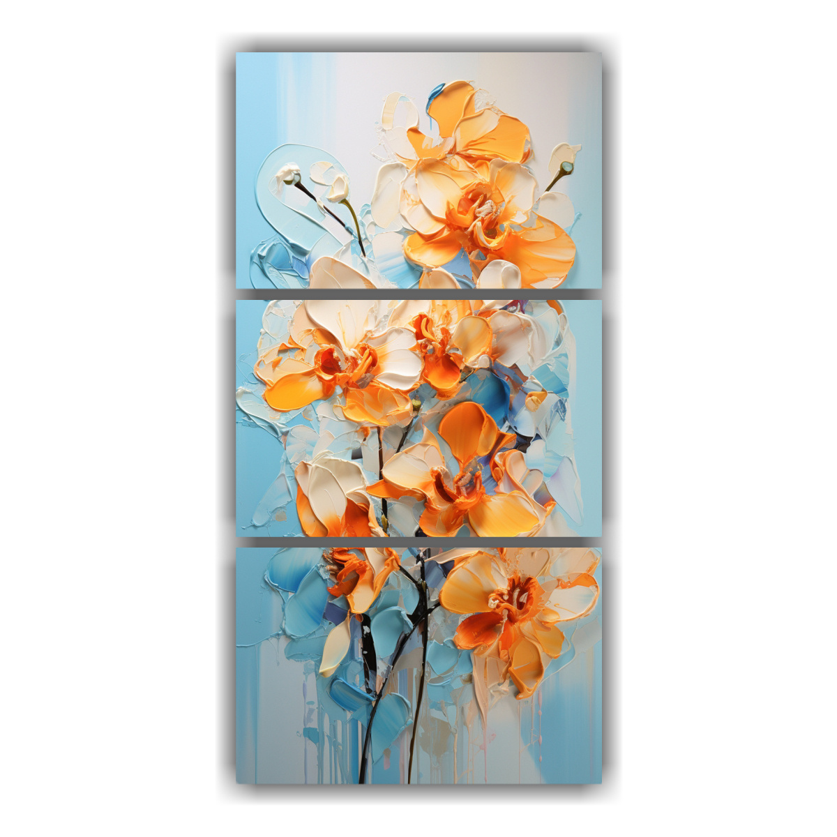 tela-cuadro-belleza-orqu-deas-turquesa-y-naranja-abstracto-