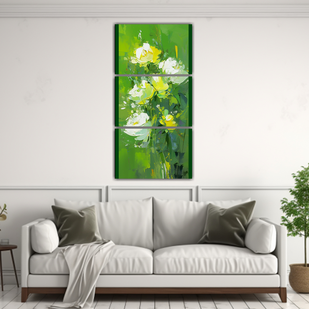 tr-ptico-alta-calidad-flores-verdes-sim-tricas-en-lienzo-estilo-decorativo-1-1