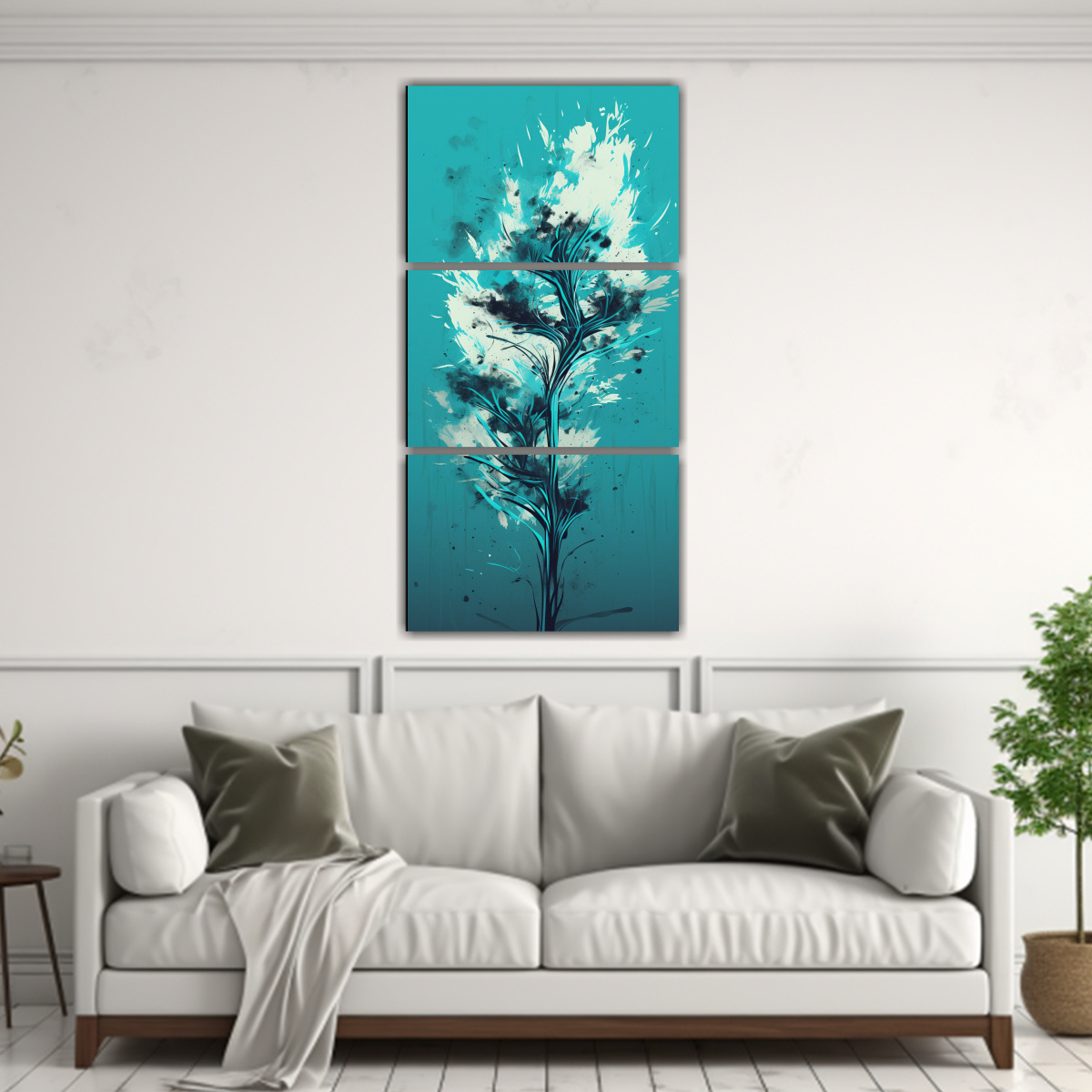 tr-ptico-cuadros-acuarela-con-rbol-cipr-s-en-turquesa-ambiente-neonoir-1