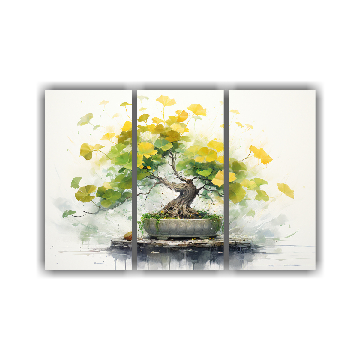 arte-abstracto-en-blanco-con-rbol-bons-i-de-ginkgo-biloba