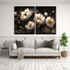 conjunto-2-lienzos-surrealistas-en-oro-y-negro-con-flores-en-lienzo-1