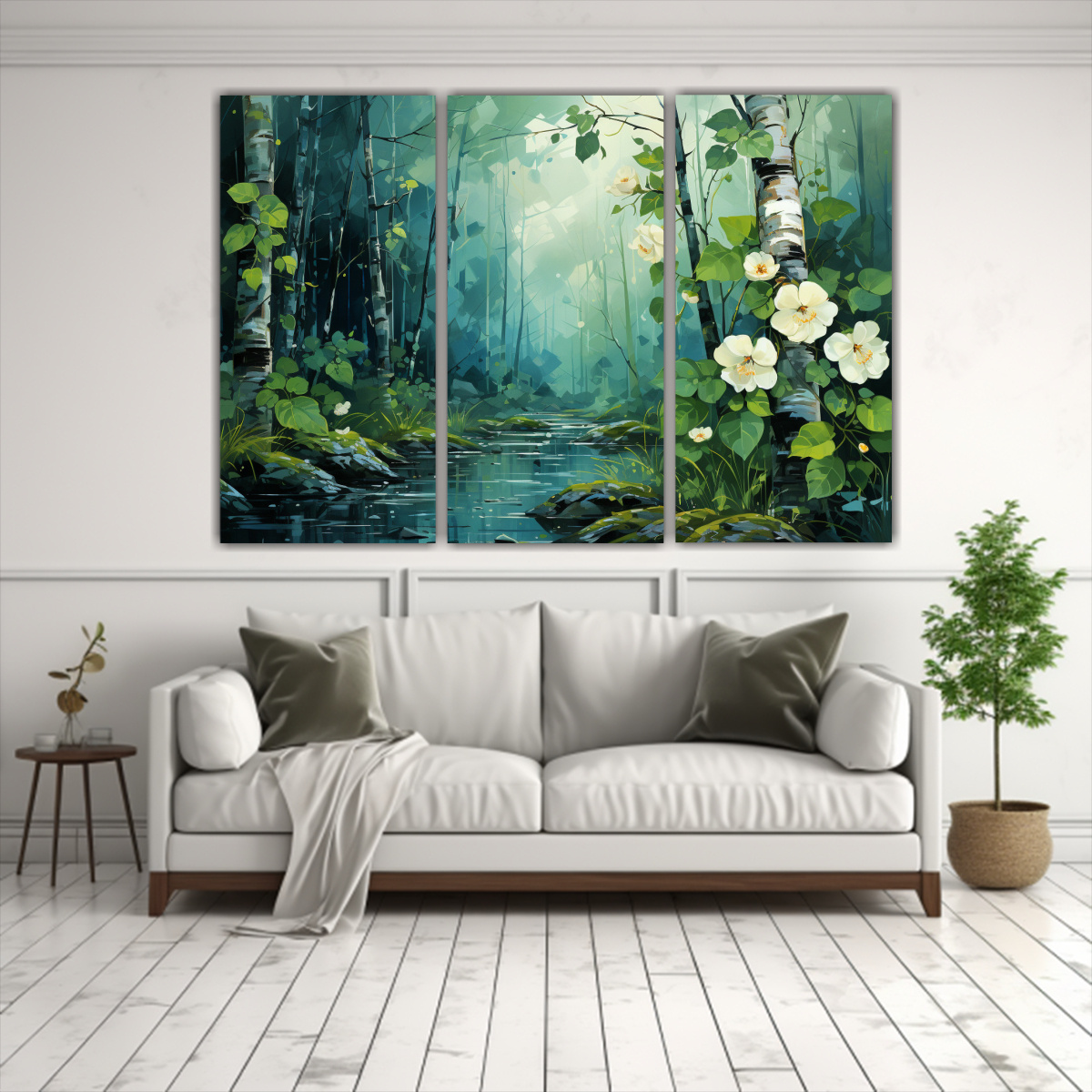 conjunto-3-lienzos-dibujo-rbol-abedul-en-verde-neonoir-pop-1