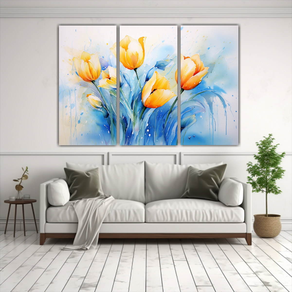 conjunto-de-3-lienzos-de-tela-belleza-natural-tulipanes-amarillos-y-azules-1