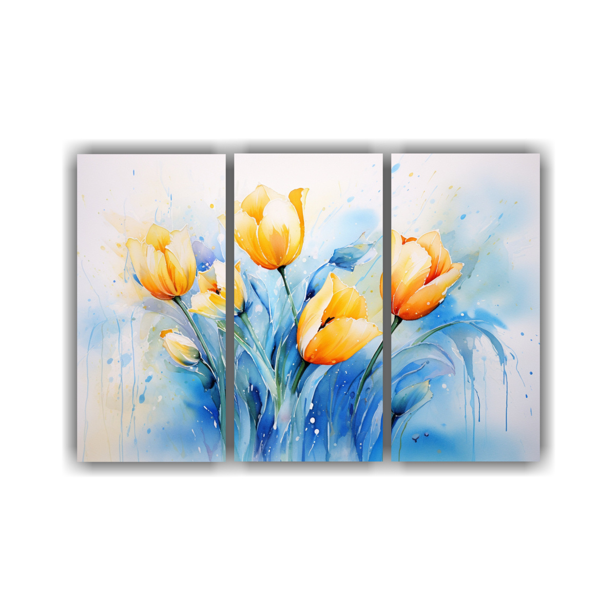 conjunto-de-3-lienzos-de-tela-belleza-natural-tulipanes-amarillos-y-azules