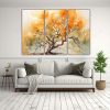 cuadro-abstracto-moderno-de-rbol-arbutus-en-colores-naranja-y-dorado-1