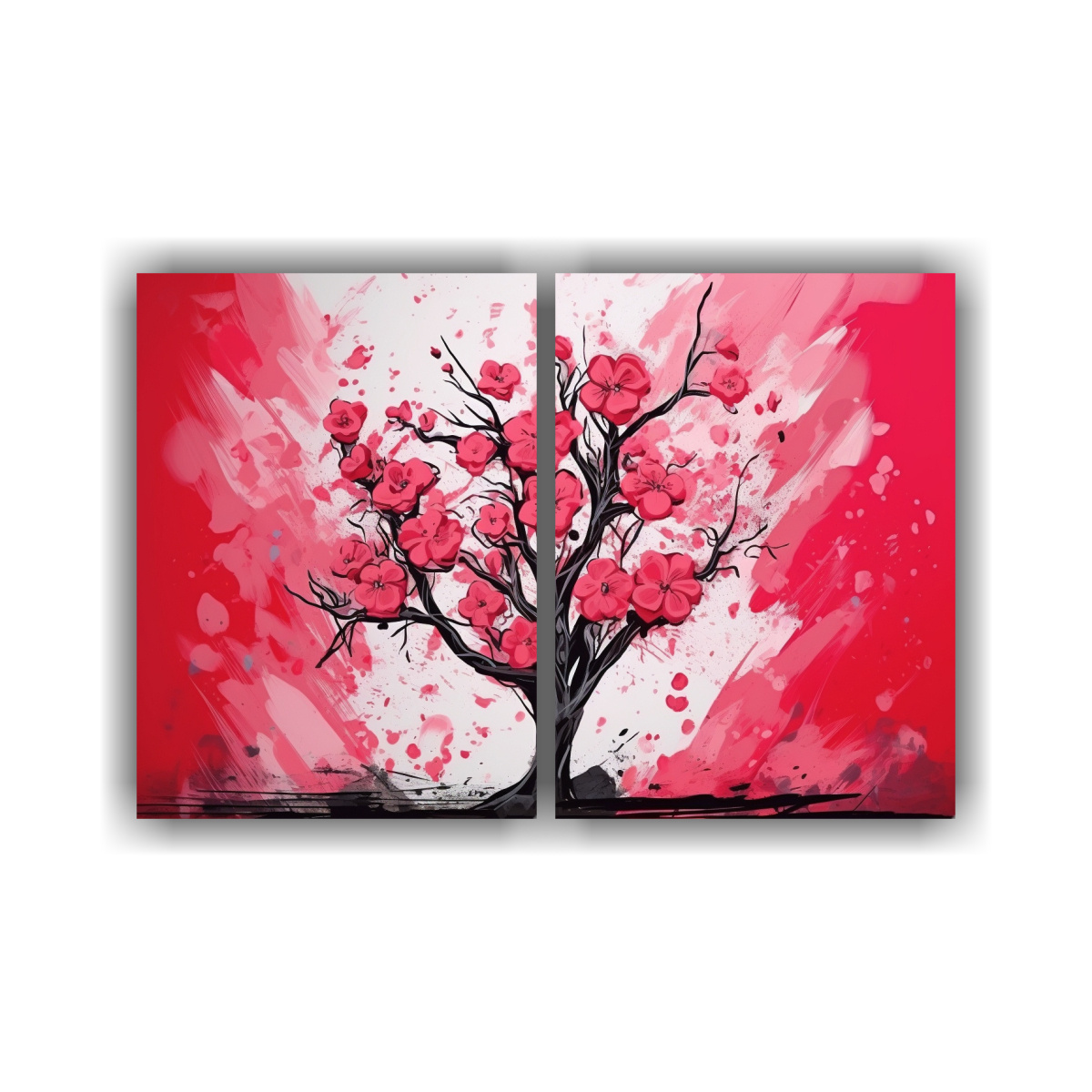 cuadro-abstracto-rbol-amapolas-rojas-y-rosas-atm-sfera-neonoir