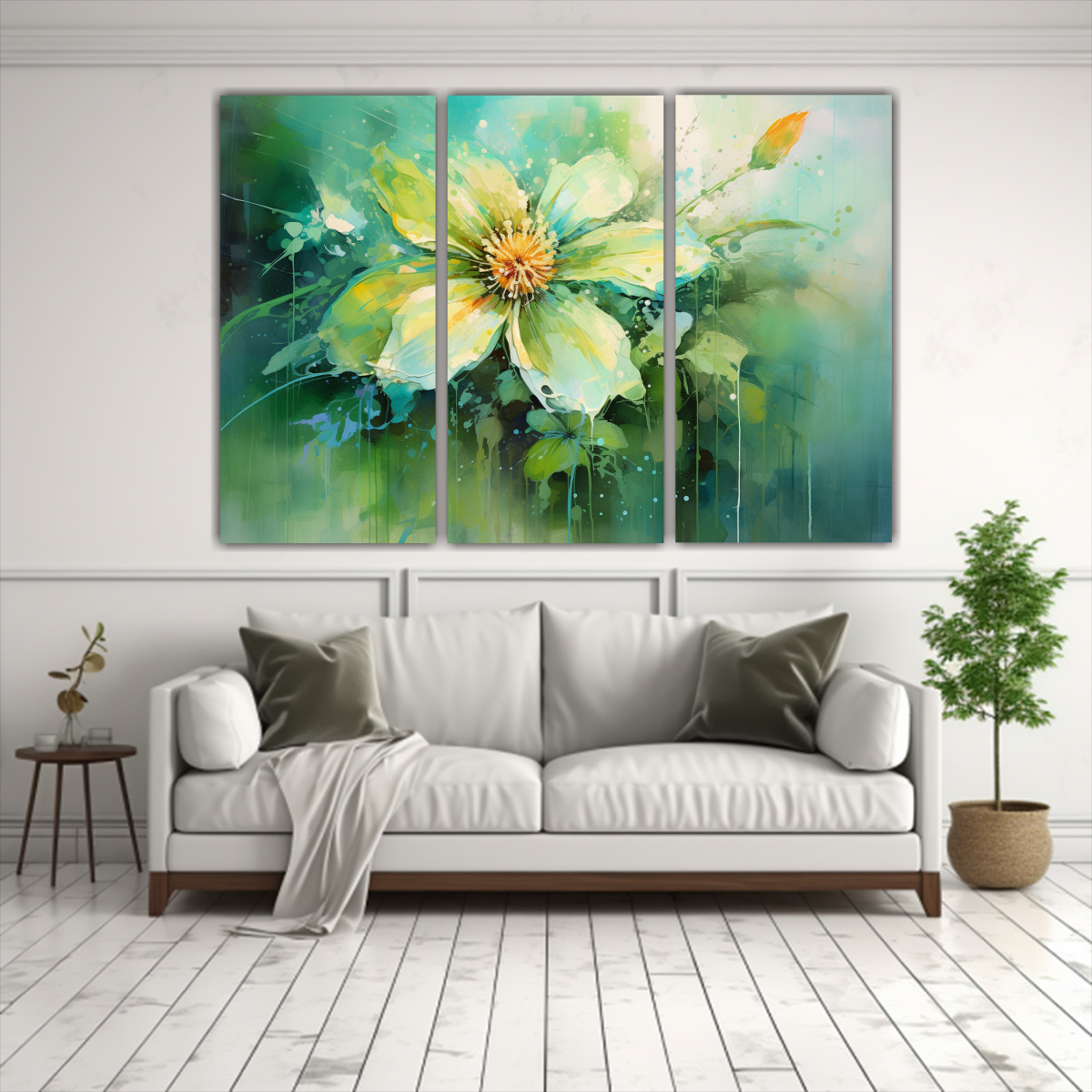 cuadro-abstracto-vintage-de-flores-verdes-con-profundidad-en-tonos-1-1