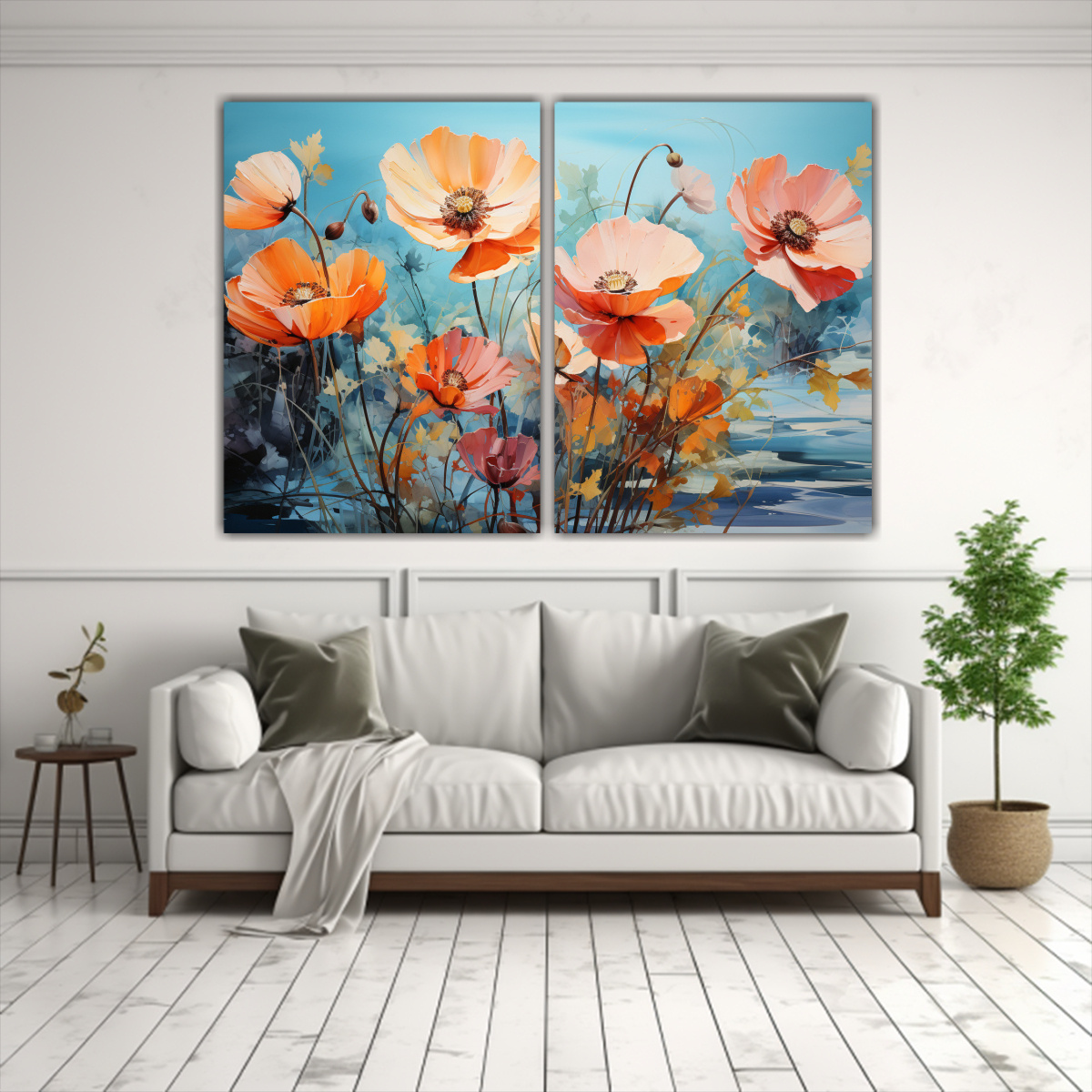 cuadro-alegre-de-amapolas-naranjas-y-azules-pintura-abstracta-1