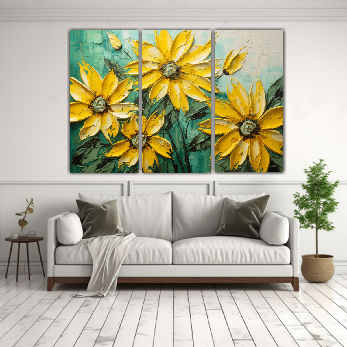 cuadro-decorativo-flores-amarillas-y-verdes-en-lienzo-para-interiores-1